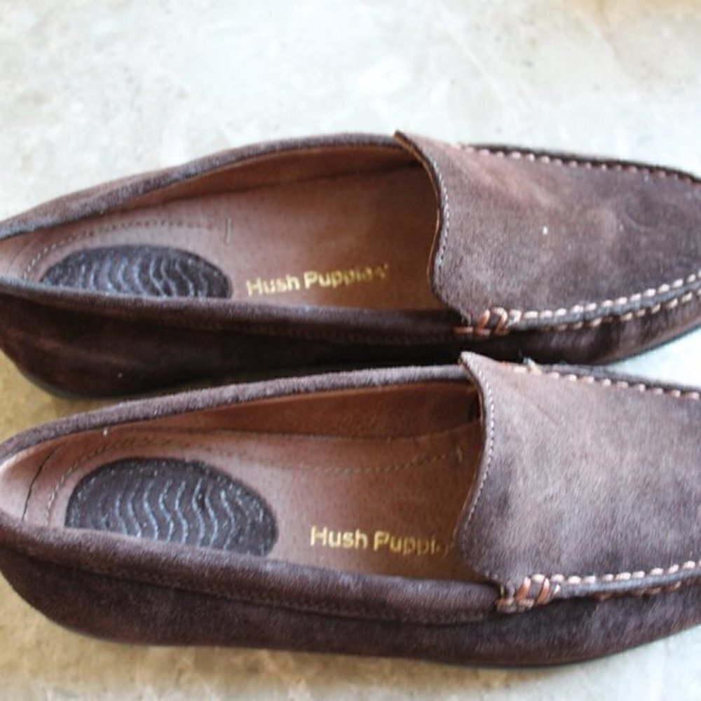Hush puppies shoes size 5.5 Brown Suede Like new! - Picture 3 of 8